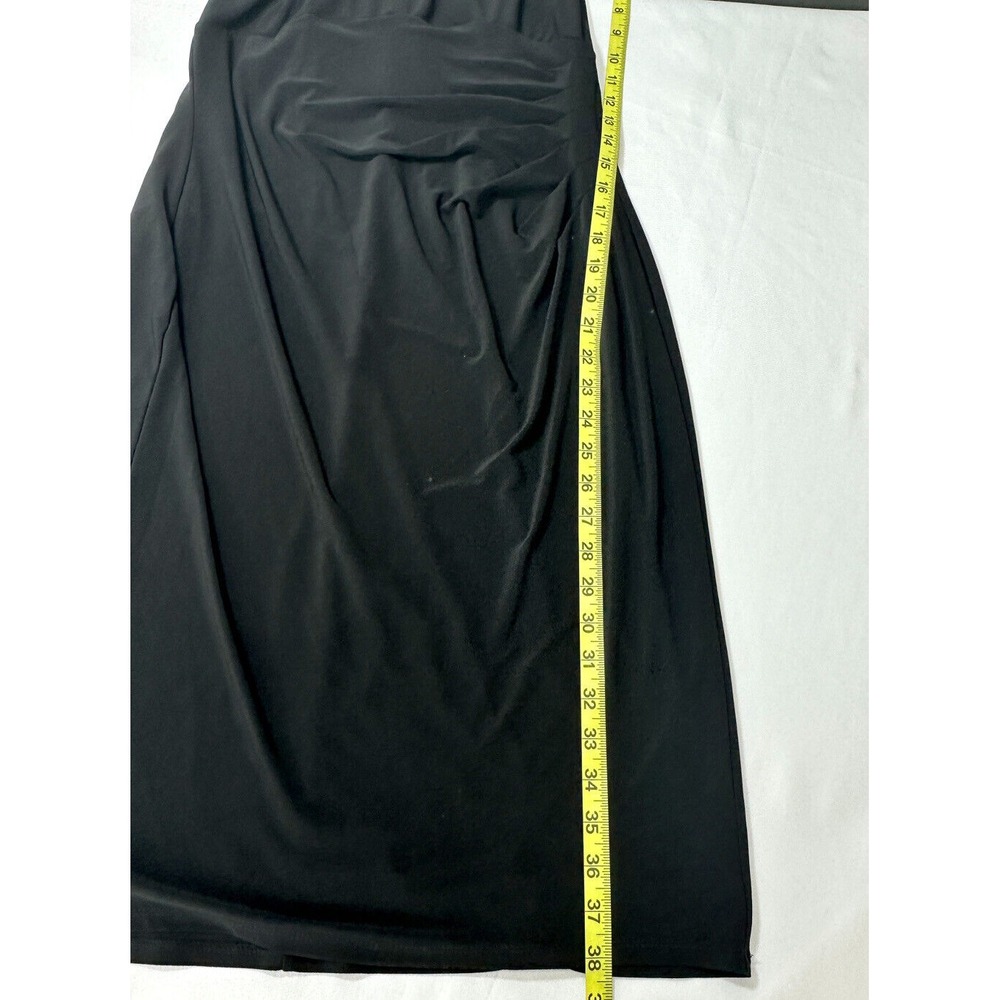 Lauren Ralph Lauren Womens 12 Dress Ruched Side Black Cowl Neck - Picture 5 of 7